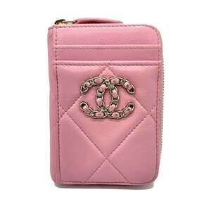 CHANEL Authentic Pink Lambskin Leather Wallet